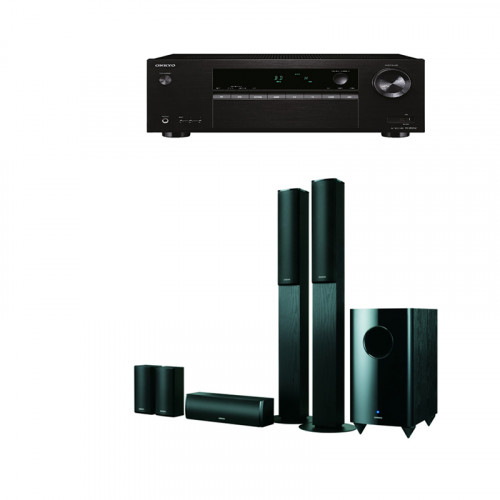 Receiver AV Onkyo TX-SR252 + Sistem Boxe 5.1 Onkyo SKS-HT728