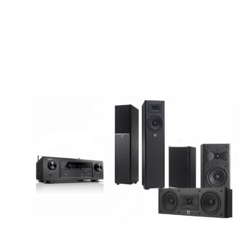 RECEIVER AV 7.2 DENON AVR-X1300W BLACK. WI-FI. AIRPLAY. BLUETOOTH. 4K ULTRA HD. HDCP 2.2 + Boxe Jbl Arena 170 + Boxe Jbl Arena 120 + Boxa centru JBL Arena 125C