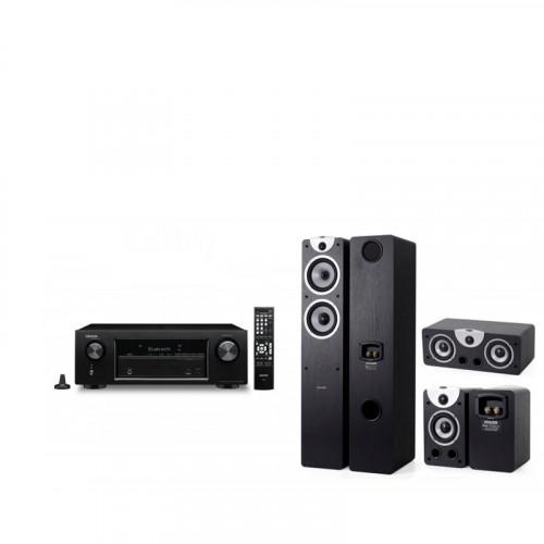 Receiver Denon AVR-X520BT + Boxe podea Dynavoice Magic F6 EX + Boxe raft Dynavoice Magic S4 EX + Boxa centru Dynavoice Magic C4 EX