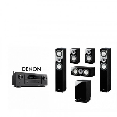 Receiver AV Denon AVR-X1400H + Boxe podea Magnat Quantum 675 + Boxe Magnat Quantum 673 + Boxa centru Magnat Quantum Center 67 + Subwoofer Magnat Quantum Sub 6725 A