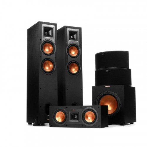 Boxe podea Klipsch Reference R-26F + BOXA CENTRU KLIPSCH REFERENCE R-25C + Boxe Klipsch Reference R-14S + SUBWOOFER KLIPSCH REFERENCE R-12SW