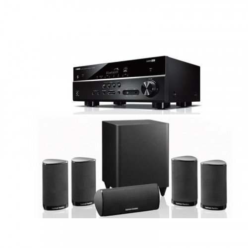 RECEIVER AV YAMAHA RX-V385 + Sistem 5.1 boxe Harman Kardon Hkts 5