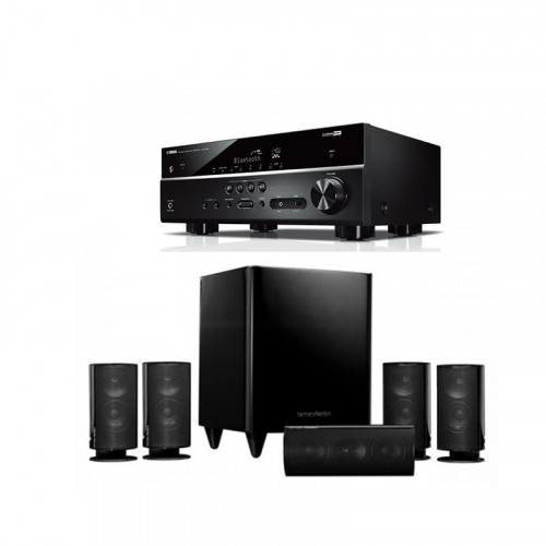 RECEIVER AV YAMAHA RX-V385 + Sistem 5.1 Harman Kardon Hkts 9