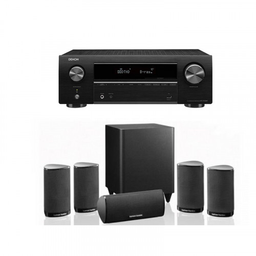 Receiver AV Denon AVRX550BT + Sistem 5.1 boxe Harman Kardon Hkts 5