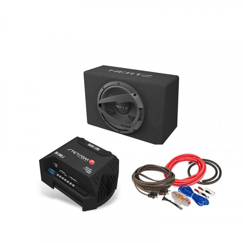 PACHET SUBWOOFER AUTO HERTZ DBX 30.3 + AMPLIFICATOR STETSOM IR 280.1 + KIT DE CABLURI COMPLET