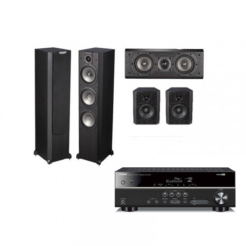 Receiver AV Yamaha RX-V379 +  Boxe Wharfedale Vardus VR-300 5.0 Pack